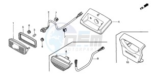 TRX250TE FOURTRAX RECON ES drawing TAILLIGHT