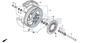 VF750C2 drawing FRONT WHEEL