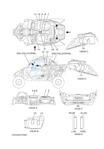 YXZ1000E YXZ10YMXH YXZ1000R EPS (2HCC) drawing EMBLEM & LABEL 1