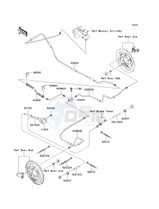 KAF 400 A [MULE 610 4X4] (A6F-AF) AAF drawing REAR BRAKE PIPING