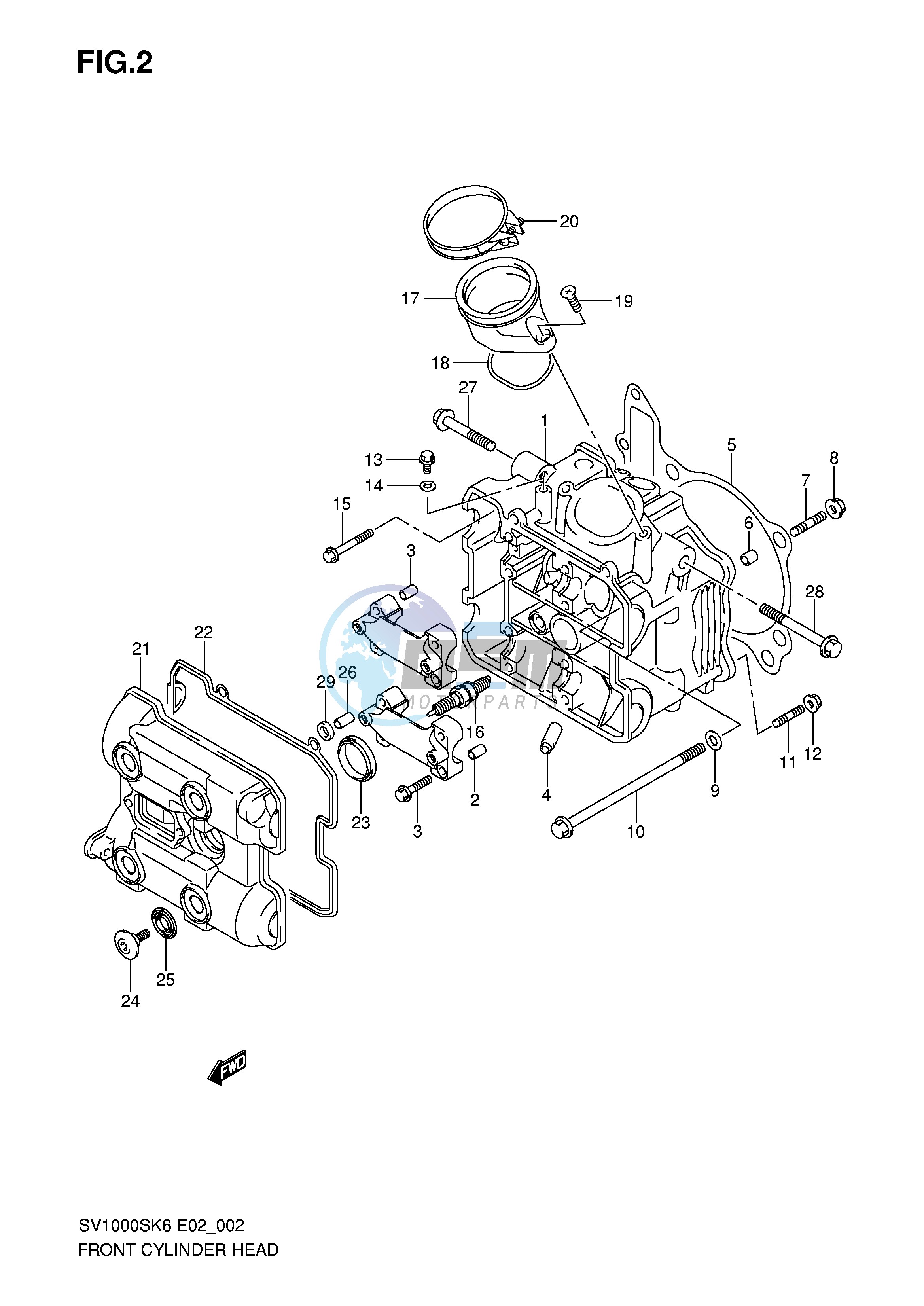 FRONT CYLINDER HEAD