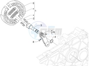 Liberty 50 4t Sport drawing Rear brake - Brake jaw