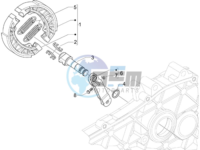 Rear brake - Brake jaw