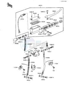 KZ 1300 A (A4) drawing FRONT MASTER CYLINDER