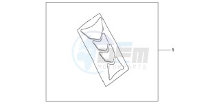 CBR1000RR9 UK - (E / MKH MME TRI) drawing TANK PAD HRC LOGO