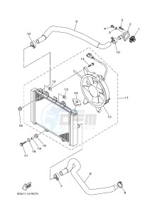 YFM700FWAD GRIZZLY 700 (2UDS) drawing RADIATOR & HOSE