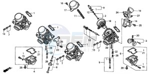 CB600F HORNET drawing CARBURETOR (COMPONENT PARTS) (2)