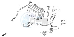 CBR600FR drawing BATTERY (1)