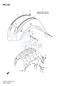 VL800 (E3-E28) VOLUSIA drawing REAR FENDER (VL800TL1 E28)