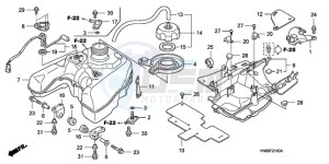 TRX680FA9 Australia - (U) drawing FUEL TANK