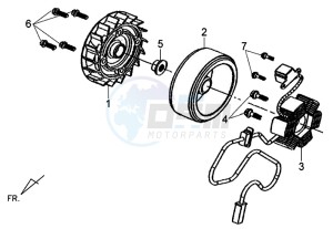 X'PRO 50 (45 KM/H) (AE05W4-FR) (L4-M1) drawing FLYWHEEL - MAGNETO