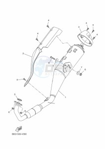 MT-125 MTN125-A (B6G3) drawing EXHAUST