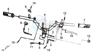 JET 4 R50 drawing HANDLEBAR / BRAKE LEVERS CPL  L/R