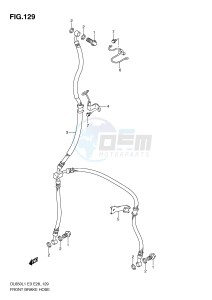 DL650 (E3) V-Strom drawing FRONT BRAKE HOSE (DL650L1 E28)