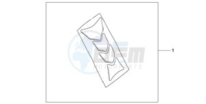 CBR125RW9 Europe Direct - (ED) drawing TANK PAD HRC LOGO