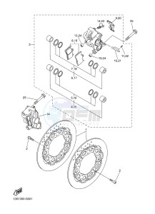 YZF-R6 600 R6 (1JSL 1JSM) drawing FRONT BRAKE CALIPER