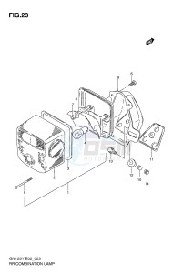 GN125 (E2) drawing REAR COMBINATION LAMP (MODEL V W X E1,E71,P9)