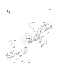 KX 85 A [KX85 MONSTER ENERGY] (A6F - A9FA) A9FA drawing FOOTRESTS