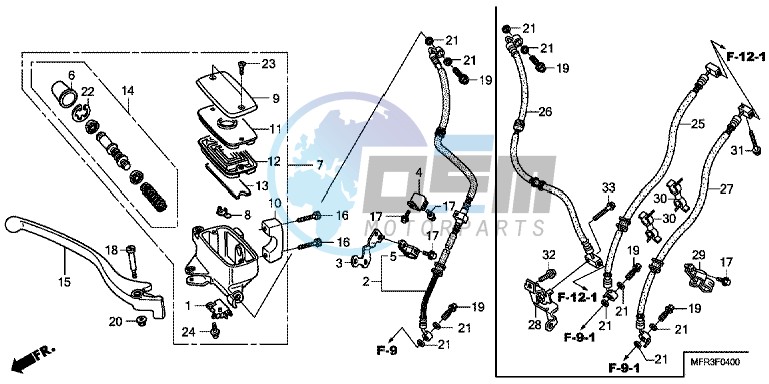 FRONT BRAKE MASTER CYLINDER