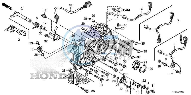 REAR CRANKCASE COVER