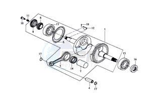 HD 125 EVO drawing CRANKSHAFT / PISTON / PISTON RING