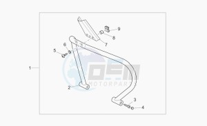 Nevada Classic 750 IE IE drawing Touring front bumper