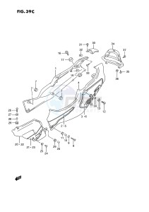 GSX-R750W (E2) drawing FRAME COVER (MODEL S)