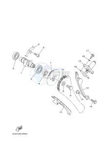 YB125 (2CS7) drawing CAMSHAFT & CHAIN