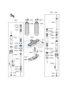 KLX150L KLX150EEF XX (EU ME A(FRICA) drawing Front Fork