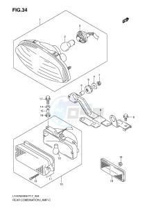 LT-A750X (P17) drawing REAR COMBINATION LAMP (P17)