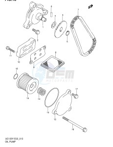 UC125 (E2) drawing OIL PUMP