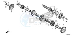 NC750XDE NC750XD Europe Direct - (ED) drawing TRANSMISSION (COUNTERSHAFT) (NC700XD/ 750XD)