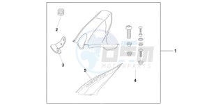 CBR1000RA9 France - (F / ABS CMF) drawing HUGGER REPSOL REPLICA