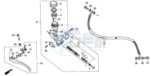 RVF750R drawing CLUTCH MASTER CYLINDER