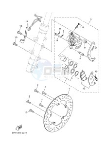 YP125RA X-MAX 125 ABS (BL21 BL21 BL21 BL21) drawing FRONT BRAKE CALIPER