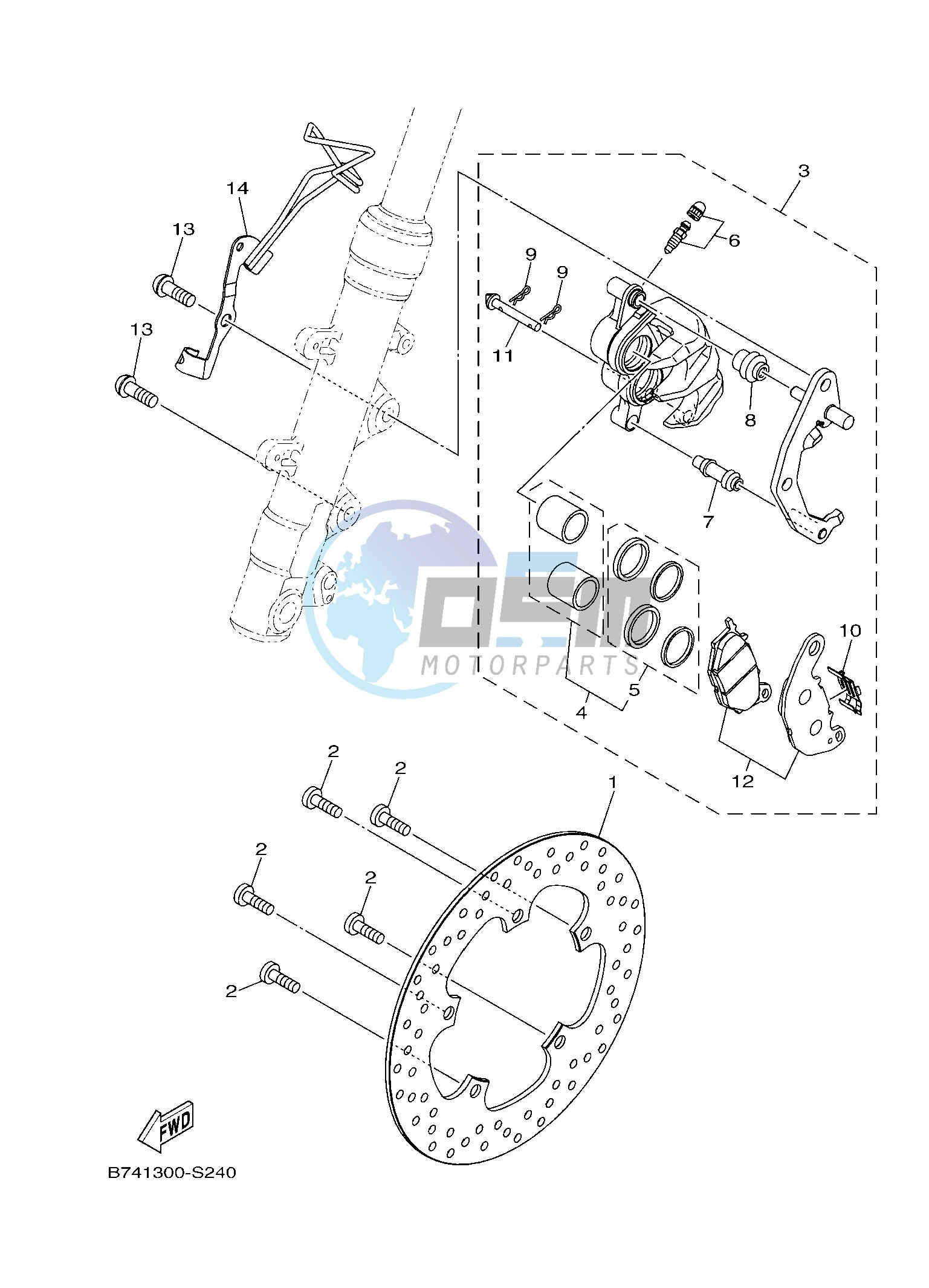 FRONT BRAKE CALIPER