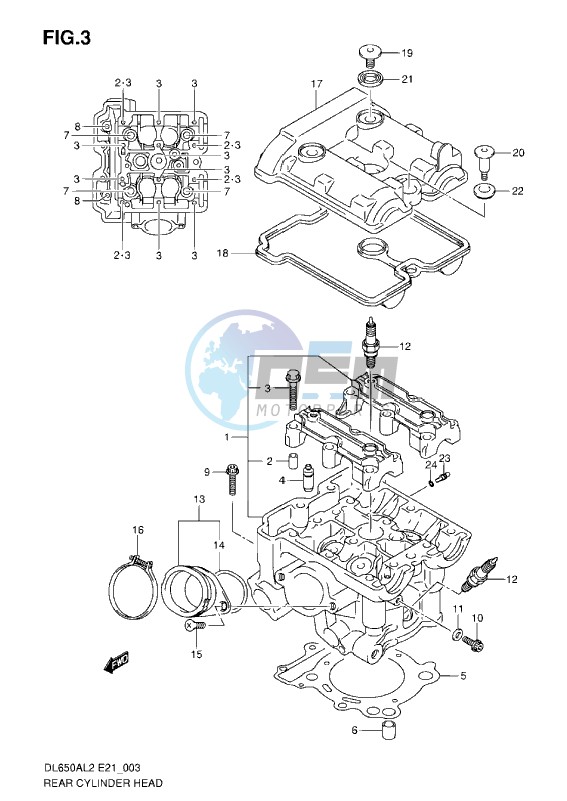 REAR CYLINDER HEAD