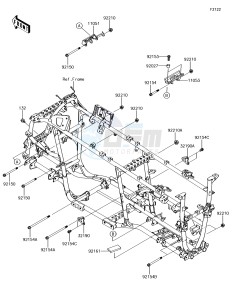 BRUTE FORCE 750 4x4i EPS KVF750HGF EU drawing Engine Mount