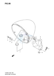 VL800 INTRUDER EU drawing HEADLAMP HOUSING