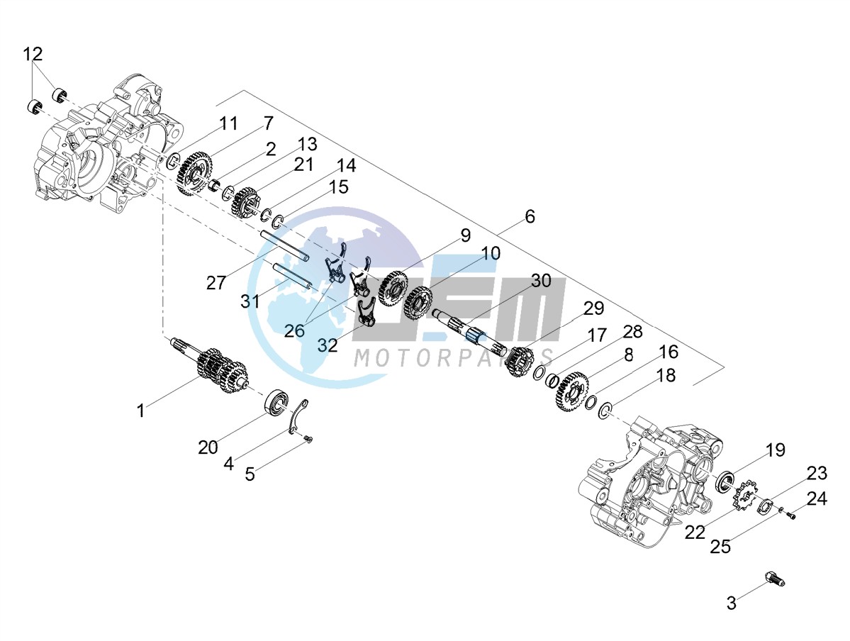 Gear box - Gear assembly