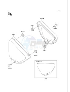 VN 750 A [VULCAN 750] (A20-A21) [VULCAN 750] drawing SIDE COVERS