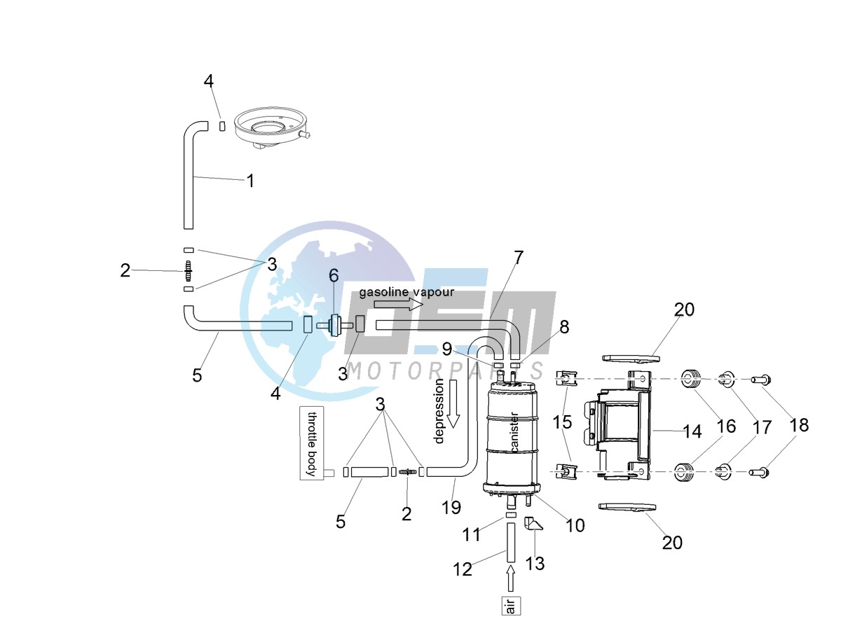 Fuel vapour recover system