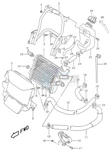 AY50 (V-W-X-Y) katana drawing RADIATOR (model AY50W WRV W X Y)