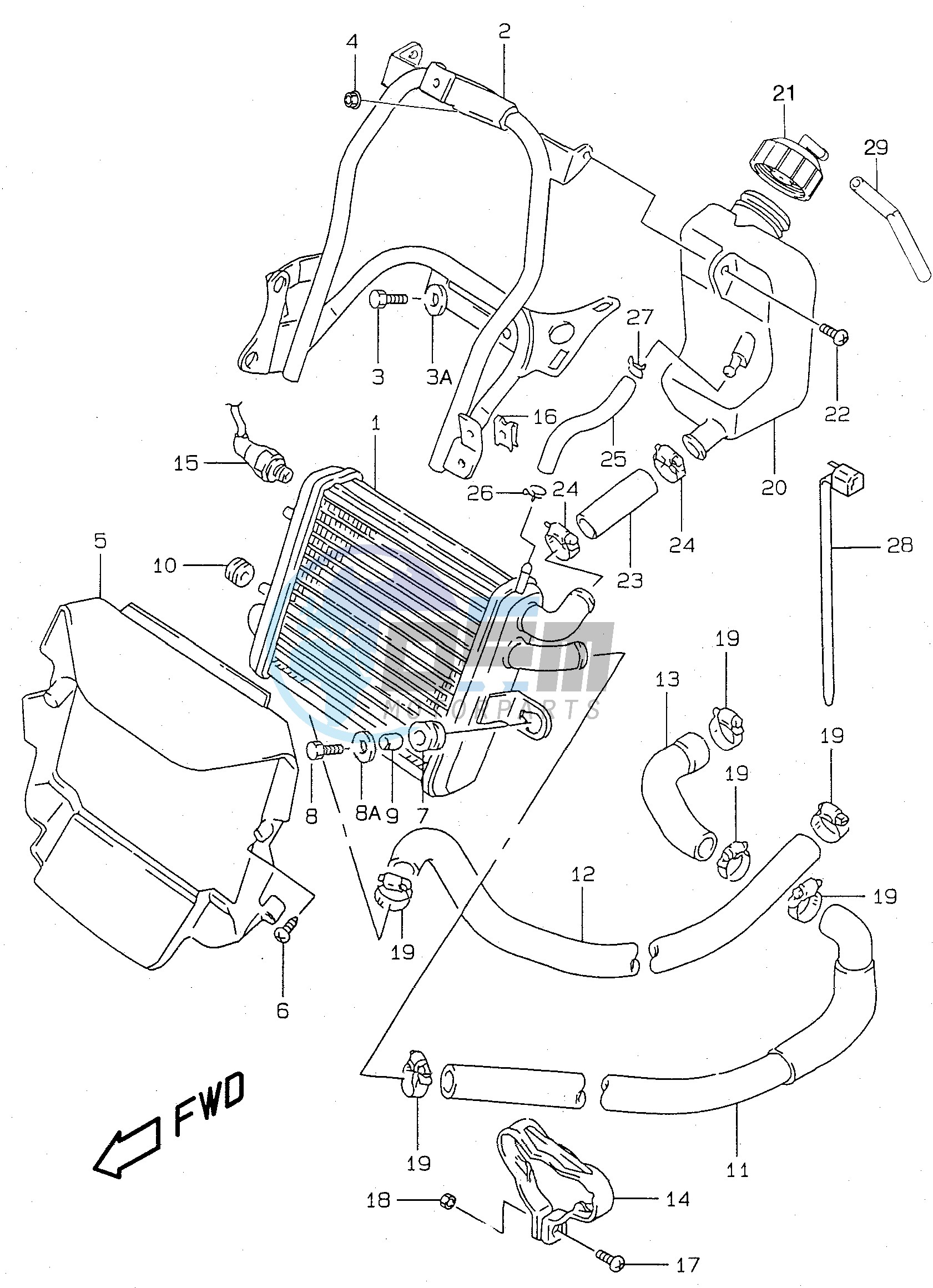 RADIATOR (model AY50W WRV W X Y)