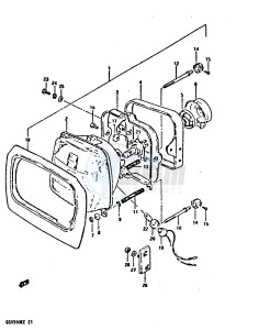 GSX550E (E1) drawing HEADLAMP (GSX550ESD ESE EFE)