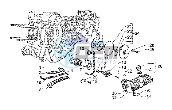 Pump group-oil pan