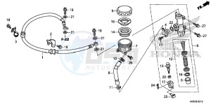 TRX500FM5G TRX500FM Australia - (U) drawing REAR BRAKE MASTER CYLINDER