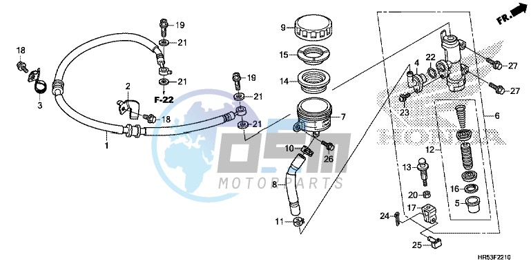 REAR BRAKE MASTER CYLINDER