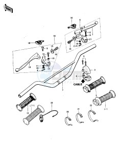 KX 250 (A) drawing HANDLEBAR -- 74-76- -