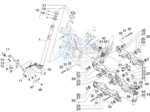 MP3 400 ie mic drawing Fork steering tube - Steering bearing unit